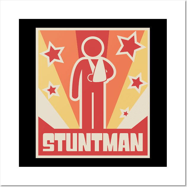 Stuntman Fractured Broken Arm Get Well Gift Wall Art by MeatMan